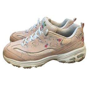 Skechers d’lites Wide Fit Pink Floral